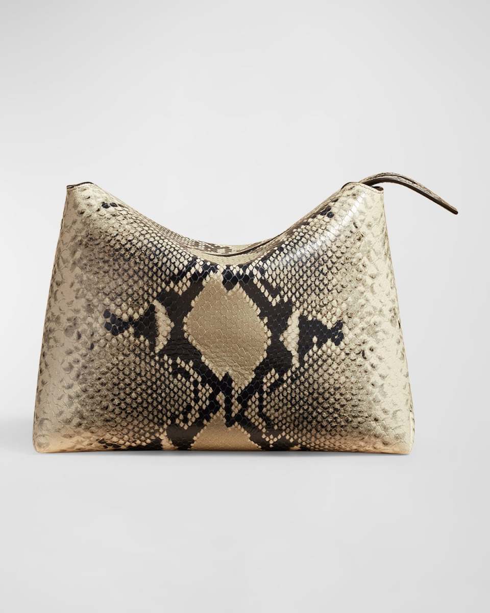 Lina Medium Python-Embossed Leather Crossbody Bag